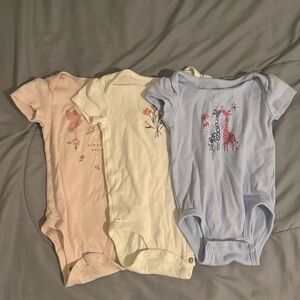 Great Condition! Set of 3 Girl Onesies, 6 Months